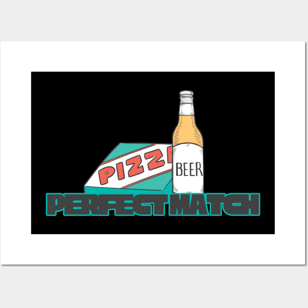 Pizza & beer, the perfect combination Wall Art by FreeSoulLab